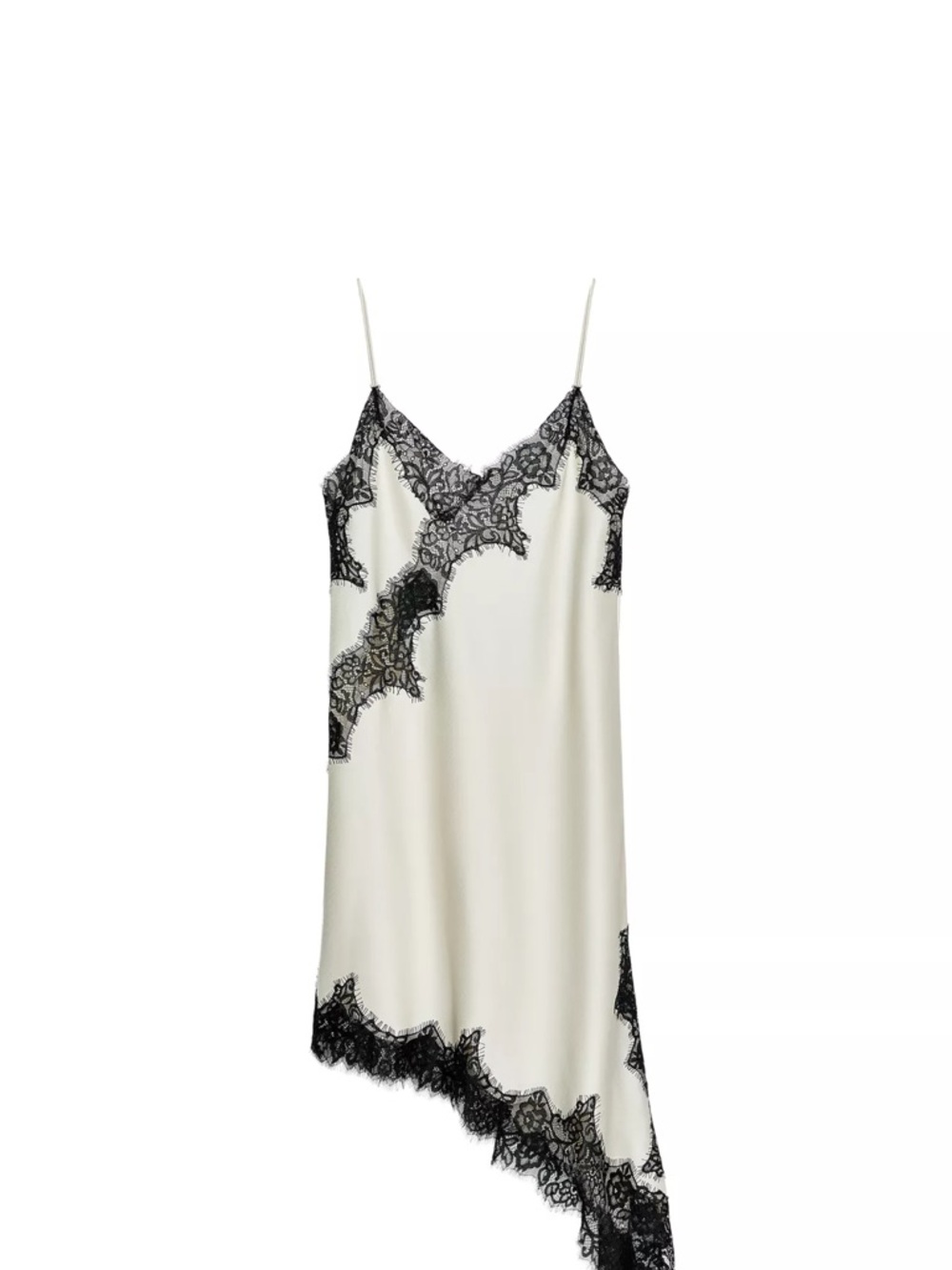 ZW COLLECTION ASYMMETRIC LACE DRESS
